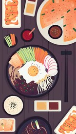 石锅拌饭插画