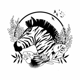 斑马插画