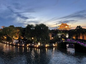 苏州盘门夜景 