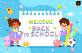 可爱小学生海报