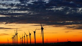 黄昏风电场风车