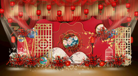 中式婚礼背景
