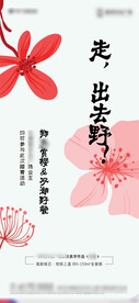 旅游樱花花海活动海报