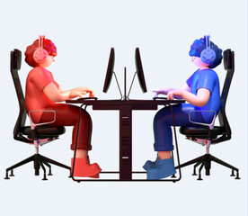 C4D模型 卡通人 