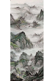 国画山水条幅