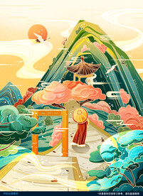国风插画素材
