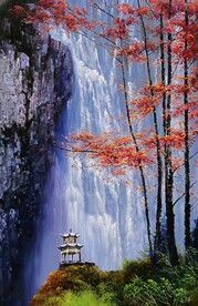 红叶飞瀑