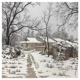 乡村雪景