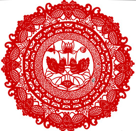 矢量花纹 窗花