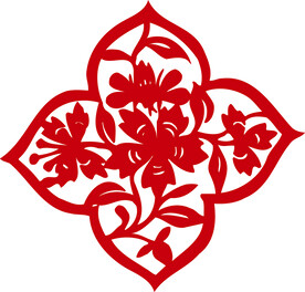 矢量花纹 窗花