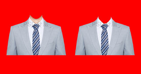男款灰色西装证件照衣服素材