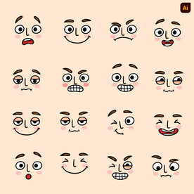 卡通表情插画