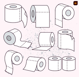 卫生纸插画