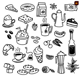 手绘美食甜品