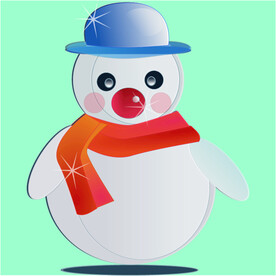 圣诞雪人插画