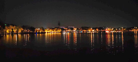 湖边城市夜景