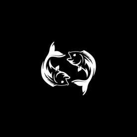 鱼剪影矢量素材图片