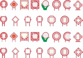 矢量古典花纹边框宣传栏