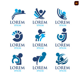 抽象人形logo