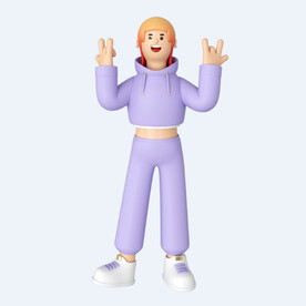C4D模型 卡通人 