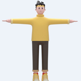 C4D模型 卡通人  