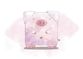 插画小猪