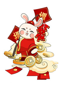福气临门兔