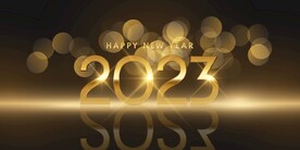 金黄色2023立体跨年倒影字素
