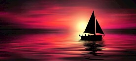海面夕阳 