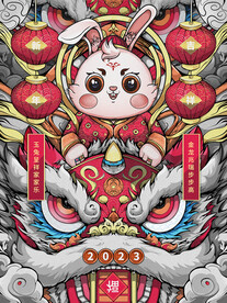 玉兔呈祥海报