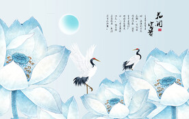 中国风水墨花开富贵