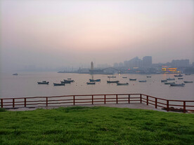 小麦岛落日景色