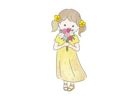 捧花小女孩