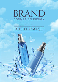 化妆品海报  美妆 补水保湿 