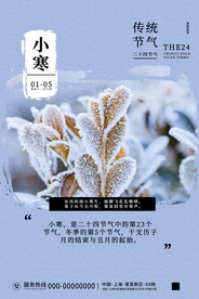小寒节气摄影图海报