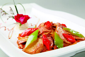杏鲍菇炒腌肉