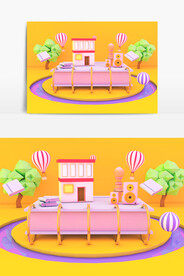 C4D模型电商展台