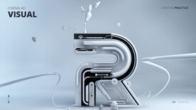 C4D模型立体字