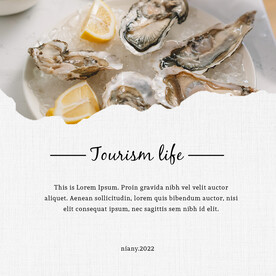 撕纸效果画册海报PSD模板