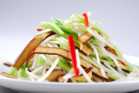 麦芹银芽炒豆干