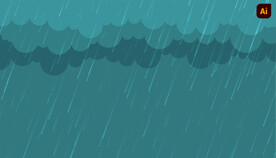 下雨卡通背景