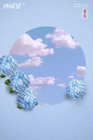 婚纱写真浪漫鲜花主题背景模板