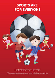 矢量儿童少儿足球小朋友运动插画