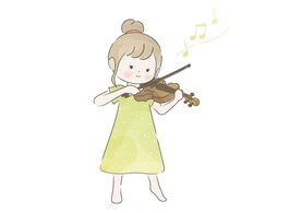 拉小提琴女孩