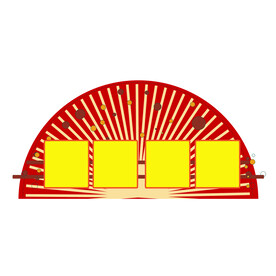 国潮扇子边框