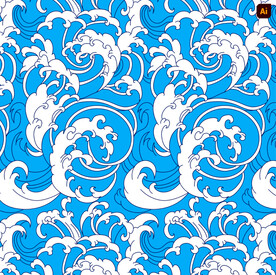 海浪花纹图案