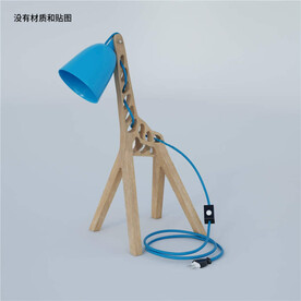 C4D模型长颈鹿台灯