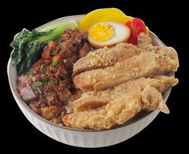 酥炸猪扒肉臊饭