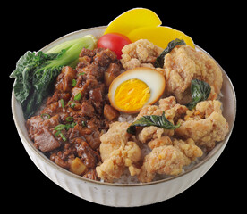盐酥鸡肉臊饭