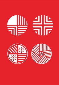 中国风国潮红色镂空剪纸元素